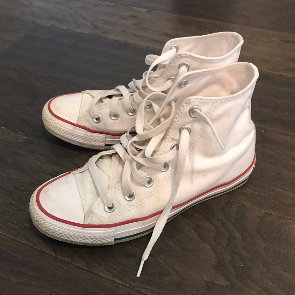 white high top converse all star